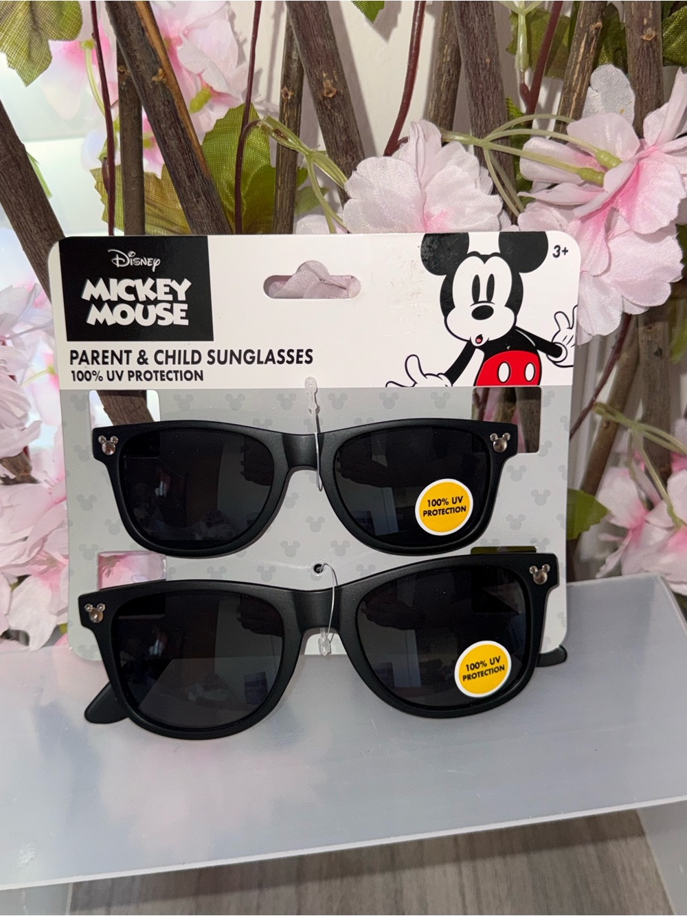 Disney Mickey Mouse Parent & Child Black Sunglasses - 100% UV Protection